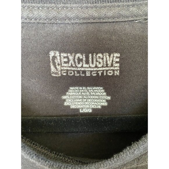 NBA Chicago Bulls Black Crewneck T-Shirt L Exclusive Collection Cotton Sportswea - Picture 3 of 7